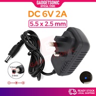 AC 240V To DC 6V 2A 5.5mm x 2.5mm Power Supply Adapter UK Plug 6V2A 2000mA Voltage Converter Charger