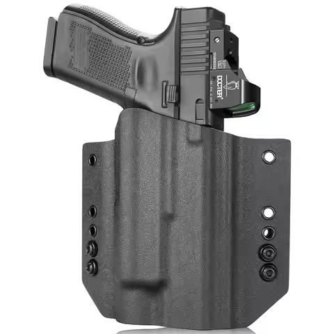 Fit: Glock G17/19/44 (GEN 1-5)&G23/32 (Gen 3-4),with Streamlight TLR1/TLR1S/TLR1 HL,OWB Kydex Holste