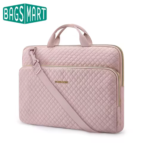 BAGSMART Laptop Handbag Sleeve Lightweight Laptop Bag for Women 5.6‘’ Computer Shoulder Bag with Sho