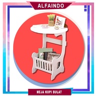 Alfaindo DC011L Coffee Table Shelf Round table mini table BONUS LARGE Tablecloth