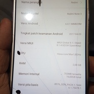 mesin redmi note 3 qualcom 2/16gb normal