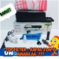 Top AQUARIUM FILTER AMARA AA-777 BONUS 3-LAYER CLEANING COTTON