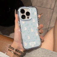 Flower 3 In 1 Jelly Casing iphone 11 16 Pro Max 13 Pro Max 12 Pro Max 14 Plus 15 Plus 16E 17 Pro Max