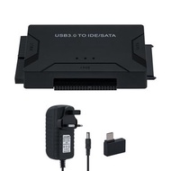 USB3.0轉2.5"/3.5" SATA/IDE 硬盤HDD Hard Drive 轉接器 帶電源開關 附12V/2A電源及USB線