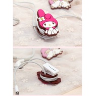 R2040 Melody Earphone Storage Clip 日本美乐蒂耳机线收纳夹子卡通双子星橡胶便携夹绕线器耳机整理夹