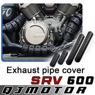 For QJMOTOR SRV 600 motorcycle exhaust pipe anti-scalding cover QJ srv 600 insulation cover