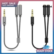 【XC】3.5mm 1 Male to 2 Female Ports Headphone Microphone Audio Cable Adapter Splitter