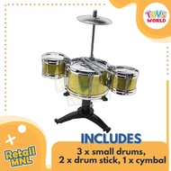 Retailmnl MINI Drums Kit Simulation Jazz Percussion Music Instrument Toys for Kids