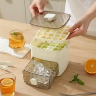 Double-layer 48-cube ice tray, reusable and easy to release, freezer-safe home ice maker accessory D