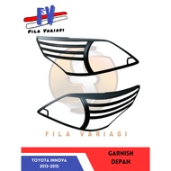 HITAM Front Garnish for Toyota Grand Innova Car Headlight Cover, Matte Black