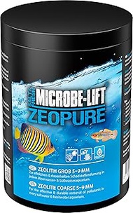 MICROBE-LIFT Zeopure - 1000g / 5-9mm - Zeolite Granules for Clear Aquarium Water Binds Ammonium, Nit