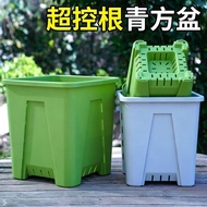方形花盆青山方盆透气控根青山盆高档大口径花盆蓝莓果树盆栽阳台7.28 Square flower pot, breathable root-control pot, high-end large-di