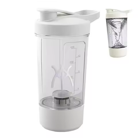 450ML Premium Protein Shaker Cup, Tritan Material, BPA Free, Leak-proof Portable Blender/USB Recharg