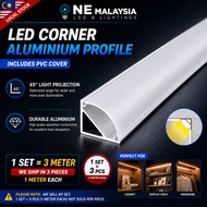 45 Degree Angle LED Aluminium Profile Led Channel Led Aluminium Profile Led Strip Casing U Shape