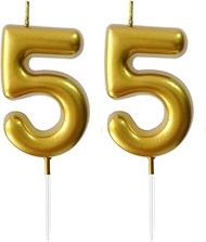 2.36" 55th Number Candles Birthday Gifts for Women Men Birthday Decorations Birthday Candles Numbers