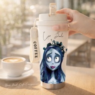 TERMOS Emily Corpse Bride 500ml Stainless Steel SUS316 Tumbler, Leak-Proof Drinking Bottle, Hot and 