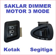Saklar Dim Lampu Motor Segitiga Kotak 3 Mode On Off Sakelar Tombol Lamp Dim Jauh Dekat Honda Yamaha 