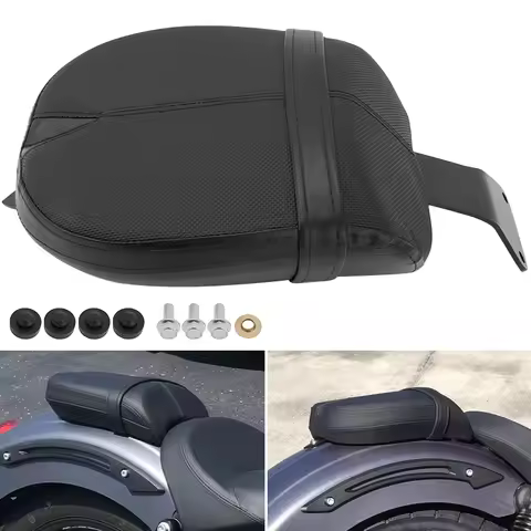 Motorcycle Rear Pillion Passenger Seat PU Leather Cushion Pad Black For Victory Octane 2017