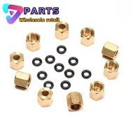 Grade A 10Pcs printhead damper connector Copper Nut with rubber O ring 3*2mm 4*3mm for Epson /Roland