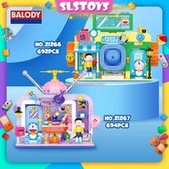 Balody Block 21266-7 Doraemon Magic Camera Television With Light Gift Decoration Building Brick Toy