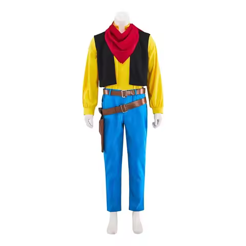 ✤✥✦Cowboy Luke Cosplay Role Play Cartoon Lucky Luke Costume Disguise Adult Roleplay Male Fantasy Fan