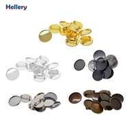 Hellery 10 Pieces bronze blank cabochon brooch base settings 25mm round bezel tray diy brooches pin 