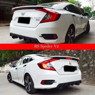 Honda Civic FC 2016 RS Spoiler With Brake Light LED Civic Fc x Rear Boot Spoiler Thailand Style Material ABS