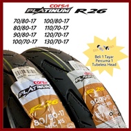 CORSA R26 Tubeless Tyre Tayar 70/80-17 80/80-17 90/80-17 100/70-17 110/70-17 120/70-17 130/70-17 Ori