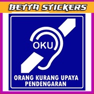 Car Sticker / Bumper Sticker / Motor Sticker - OKU Hearing & OKU Eyesight