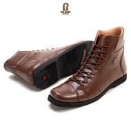 Sepatu Pria Boots Like BALLY Kulit Sapi  Model Casual 10 Hole  B-3013 Boot Casual Formal