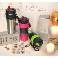 TERMOS GANTUNGAN 710ml Gradient Stainless Steel Tumbler Bottle 710ml Stainless Steel Thermos Tumbler