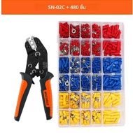 SN-02C CRIMPING TOOL AWG22-13 Ratcheting Wire Crimper สําหรับขั้วต่อฉนวน-ก้นแหวนจอบCABLE Lugs Assort