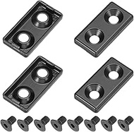 QUARKZMAN 2040 T-Nut 6.5 mm Hole Diameter Aluminium Extrusion End Cap 40 x 20 mm Black for Aquarium 