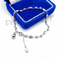 Women's Silver Bracelet 925 Silver Plated White Gold 925 Silver Ball Chain Bracelet/