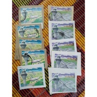 Malaysia 1998 KLIA - Mixture of High Value 50sen and RM1.00 stamps - 10 pieces