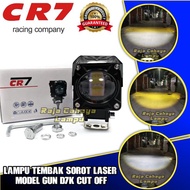 Lampu Tembak Led Laser Gun D7K Putih Kuning Lampu Led Cut Off Motor Mobil High Low Cut Off - Goes St