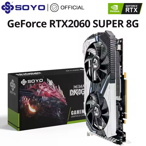 SOYO World Premiere Nvidia Geforce RTX 2060 SUPER GDDR6 8G Graphics Card 256Bit White Video Gaming C