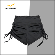 Quần đùi tập Gym Aerobic nữ cạp cao rút dây HG Sport QDR02