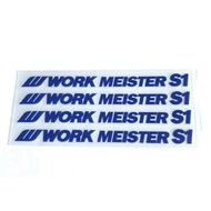 work meister S1 car Sticker One Set Rim Sticker Wheel Sticker blue 150mm*10mm