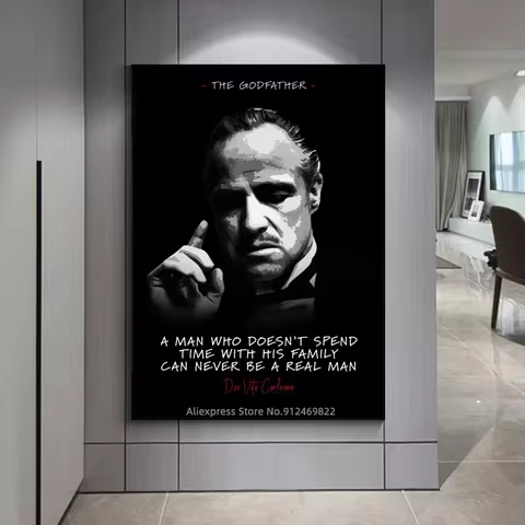 The Godfather Pop Art Quotes Canvas Poster Prints GX Movies Actor Success Wall Art for Living Room H