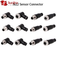 LUOLRV M12 Sensor Connector, Male Female Socket 4 5 8 Pin M12 Aviation Plug, Straight M12 Sensor Cab