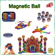 216PCS 5MM Magnetic Ball Toy Magnetic Sticky Ball Decompress Toy Color Cube Splicing Ball