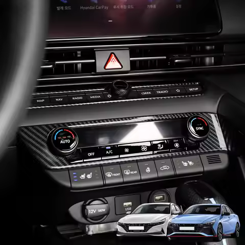 Car Centre Console Air Conditioning Knob Trim Air Vent Trim Strip For Hyundai Elantra CN7 N / CN7 20