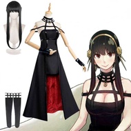 Spy Family Yor Forger Gothic Halter Black Dress - Cosplay Outfit