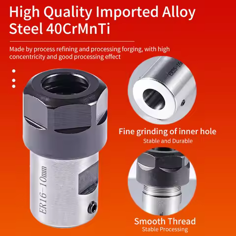 Motor Shaft Extension Rod ER8 ER11 ER16 ER20 Motor Shaft Cutter Spindle Chuck Tool Set Collet Bracke