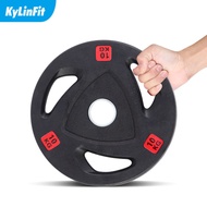 【LA】 แผ่นน้ำหนักยาง น้ำหนัก 10KG แผ่นน้ำหนัก โอลิมปิค ดัมเบล บาร์เบล แบบหุ้มยาง Olympic Weight Plate