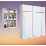 Global Furniture Direct Factory White / Walnut Wardrobe Almari Baju Model 1159