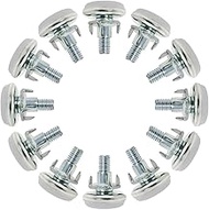 NGe Metal Heavy Duty Screw-in Furniture Leveling Feet, M8 Adjustable Leveler Floor Protector (12Set 