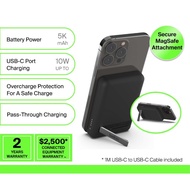 Belkin BPD004 BoostCharge Magnetic Wireless Power Bank 5K+KickStand | Wireless USB-C Power Bank
