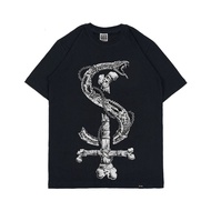 Metal T-Shirt Satanic Distro T-Shirt Men Women Black SIXCISSORS 666 BONSNAKE